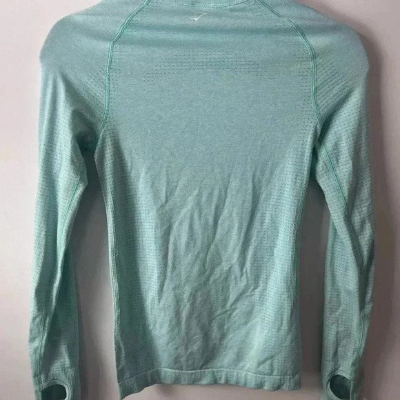 Gymshark Vital Seamless 2.0 Long Sleeve Top Pearl Blue Marl - Picture 9 of 11